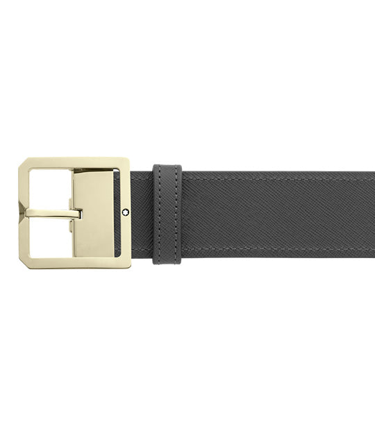 40mm Reversible Leather Belt Dark Brown/Gray