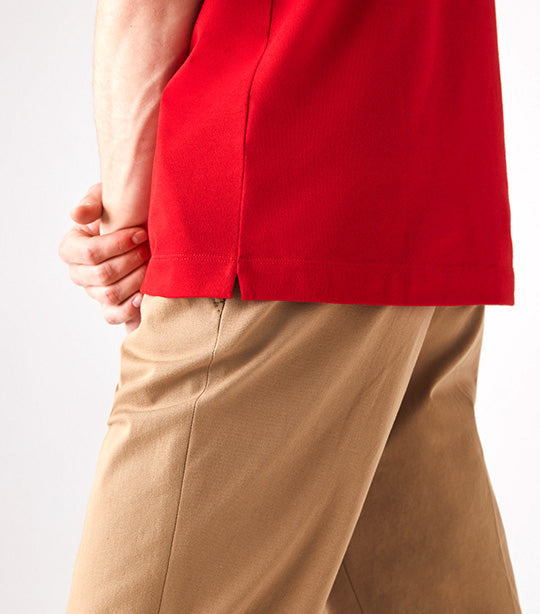Men's Lacoste Paris Polo Shirt Regular Fit Stretch Cotton Piqué Red