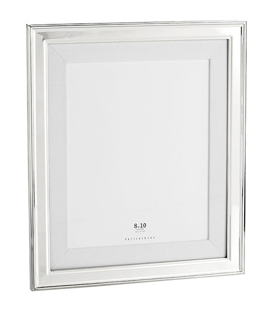Pottery Barn Grosgrain Silver Frame