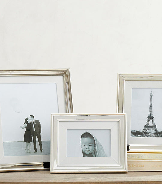 Pottery Barn Grosgrain Silver Frame
