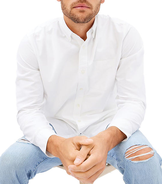 Oxford Shirt in Standard Fit White 2