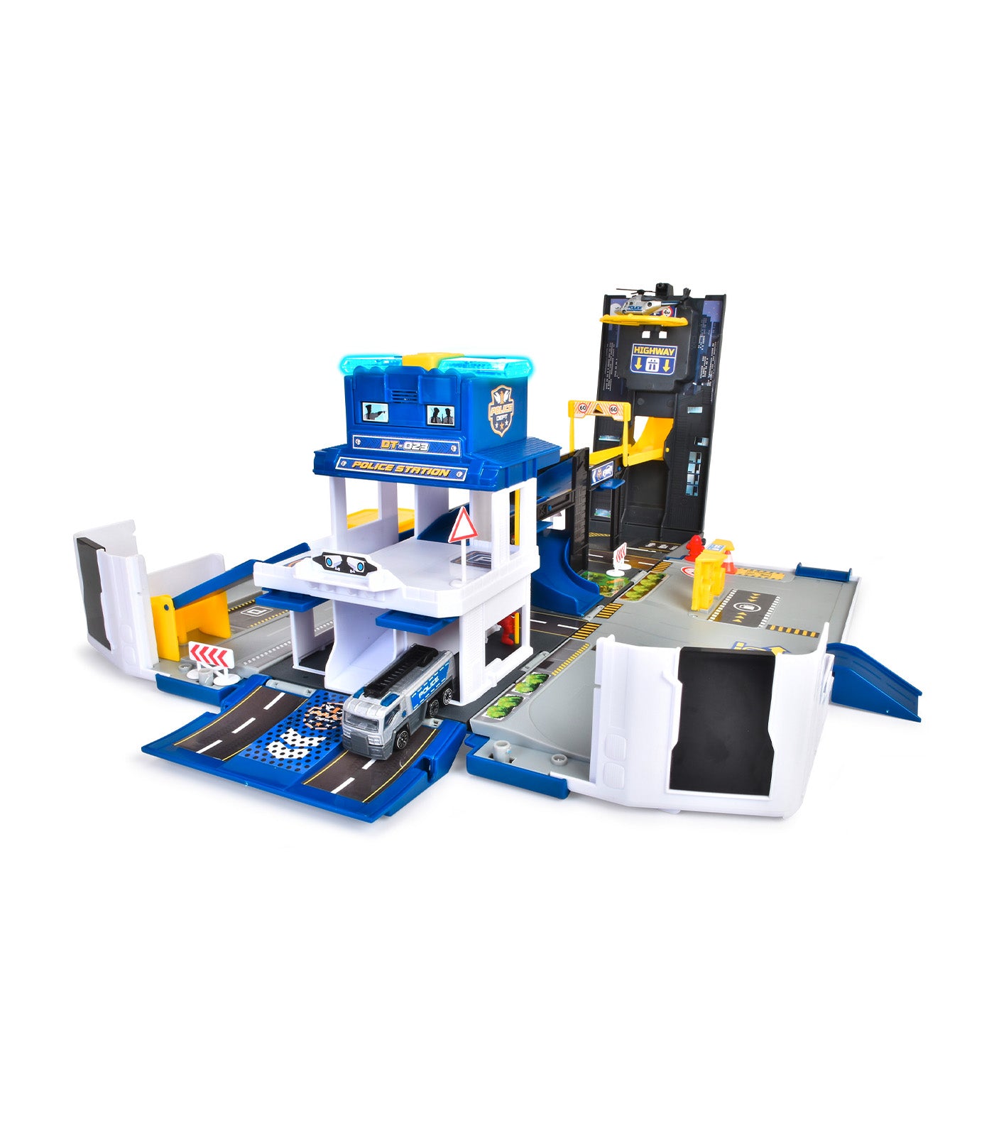 Folding Police Truck Playset