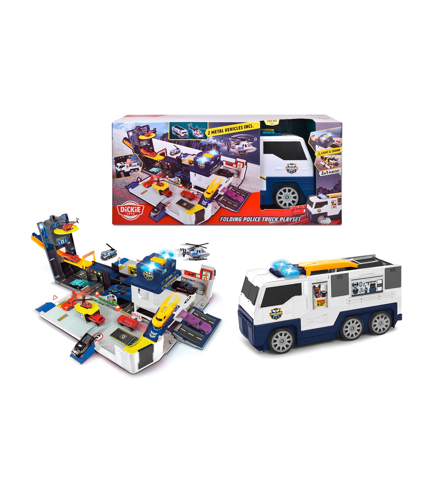 Folding Police Truck Playset