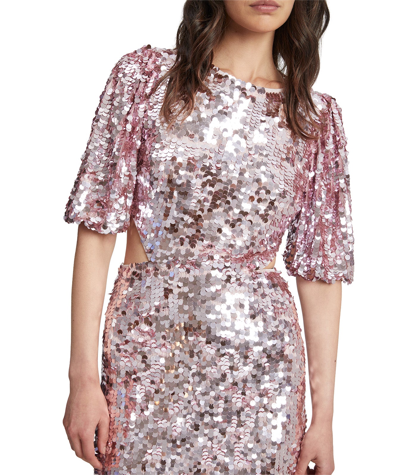 Vivienne Sequin Mini Dress Cameo Pink