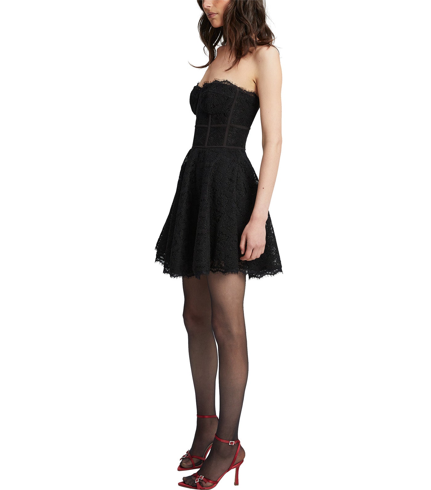 Skylar Lace Mini Dress Black