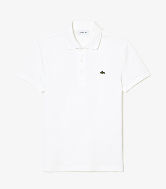 Slim Fit Stretch Piqué Polo Shirt White
