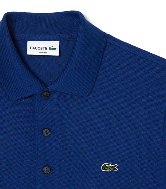 Slim Fit Stretch Piqué Polo Shirt Methylene