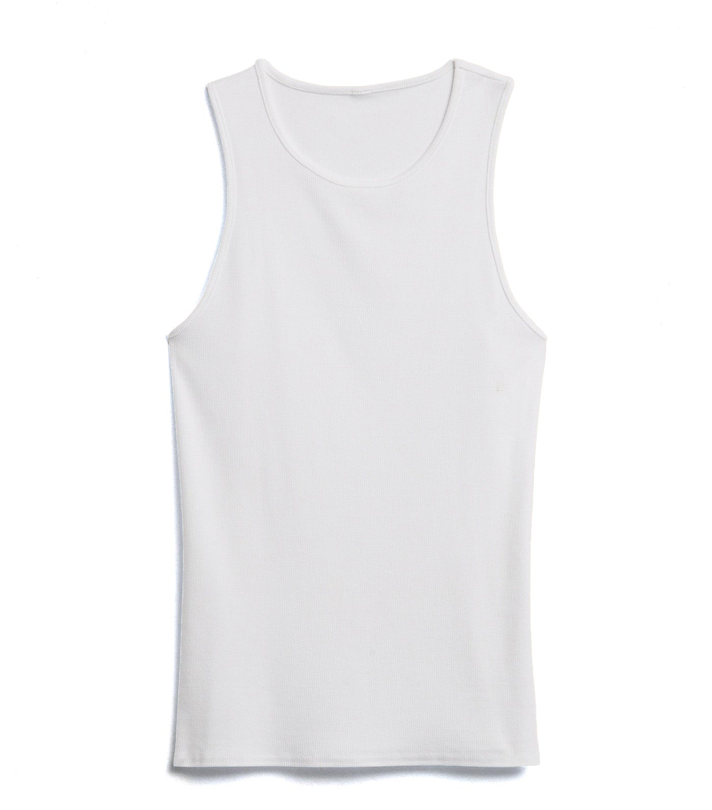 Ribbed Cutaway Tank White