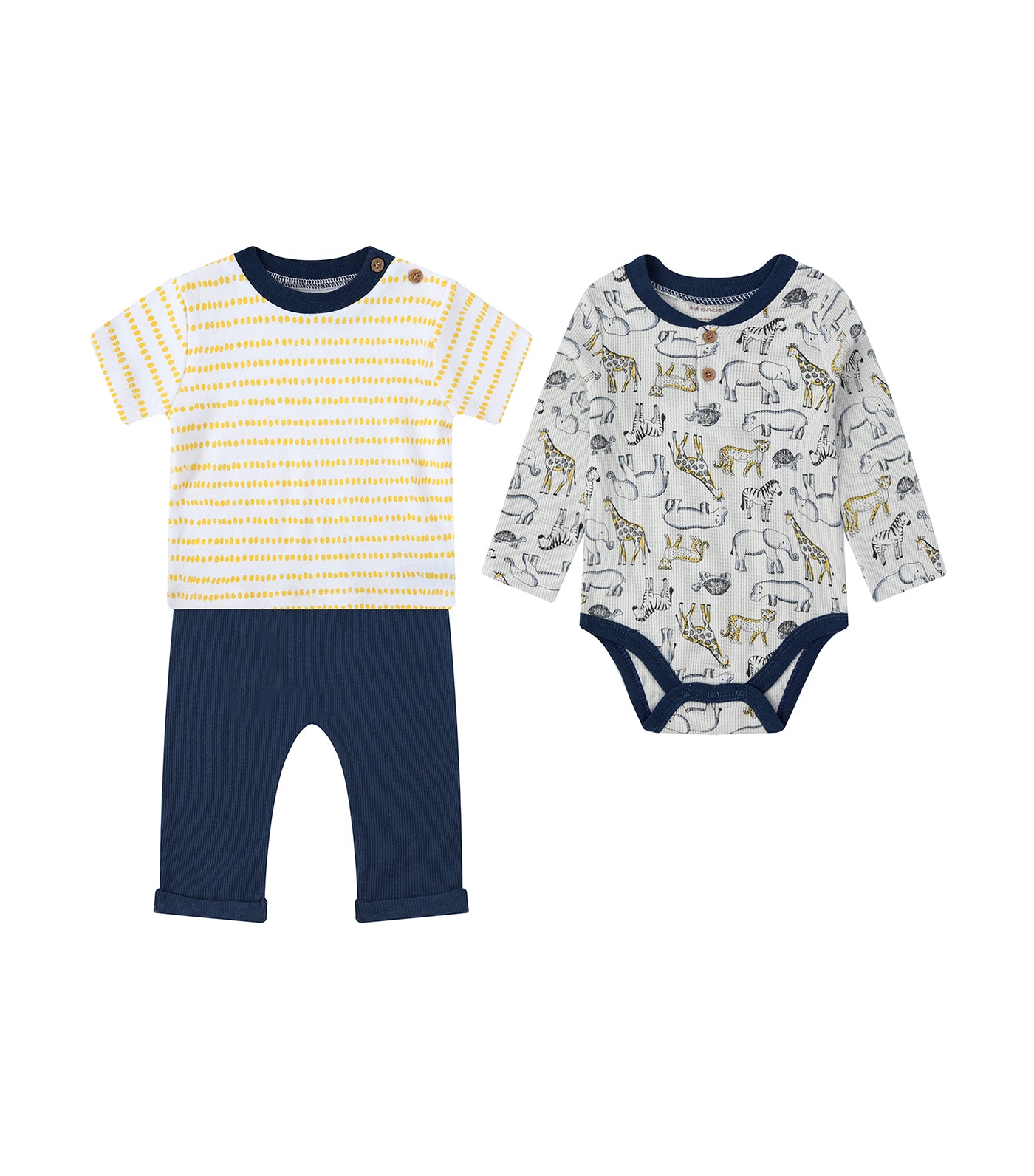 Baby 3 Piece Set of Bodysuit, T-Shirt, and Pants