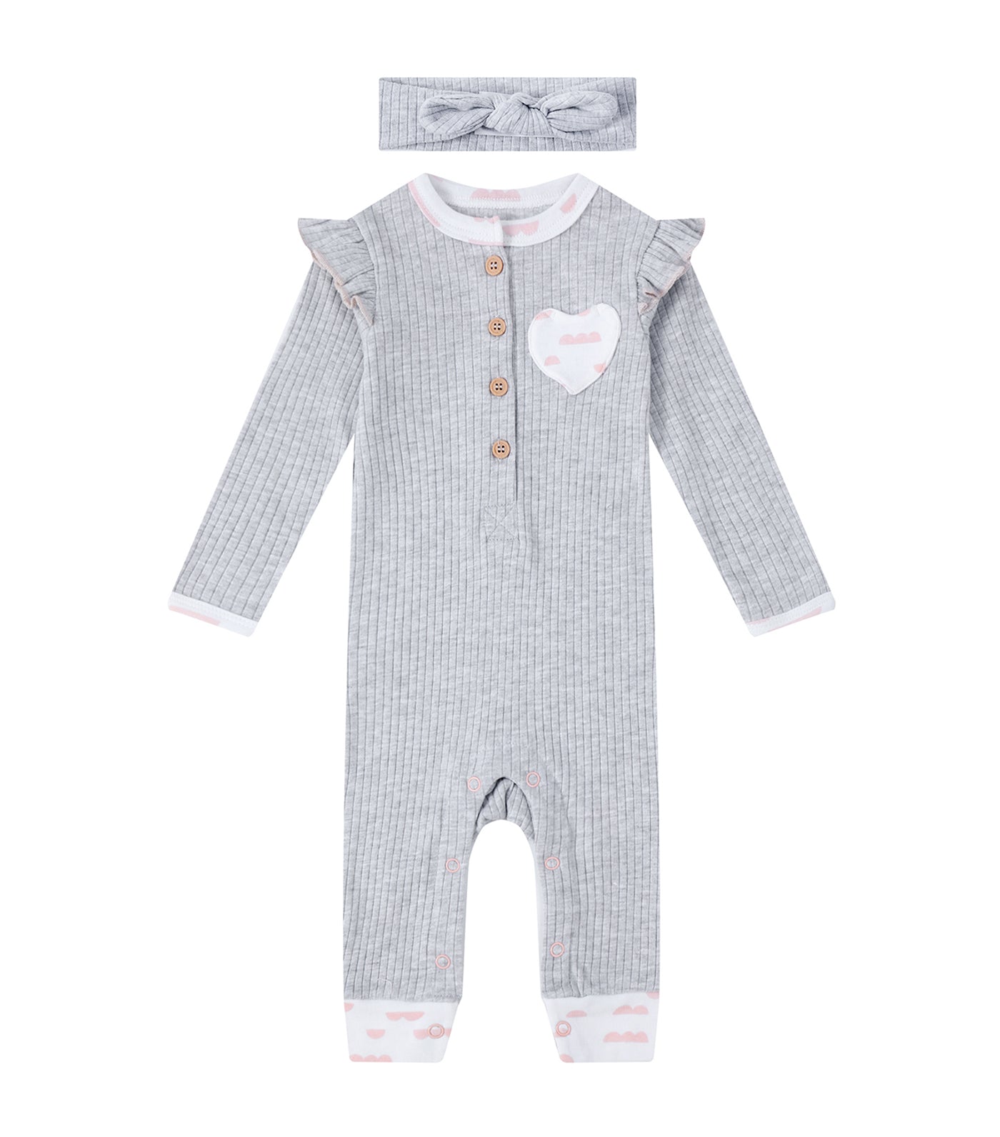 Baby 2 Piece Set of Romper and Headband