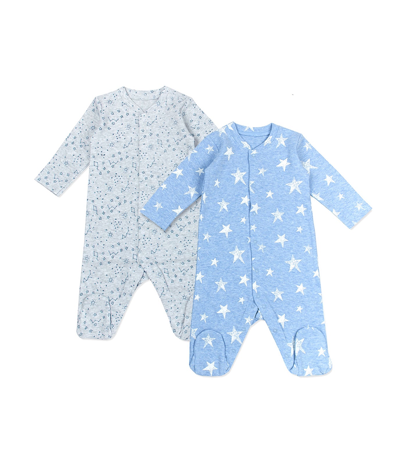2-Pack Baby Footed Rompers