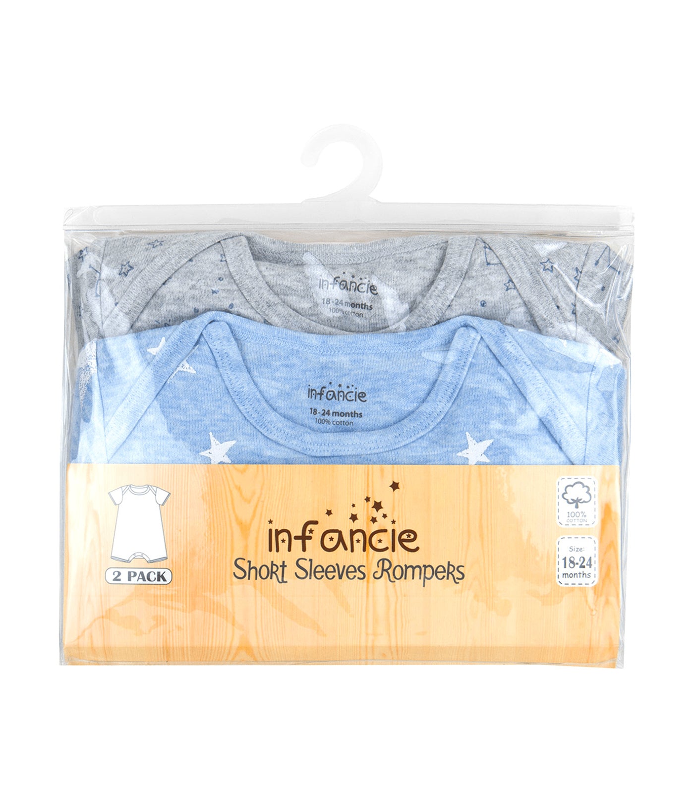 2-Pack Short Sleeves Rompers