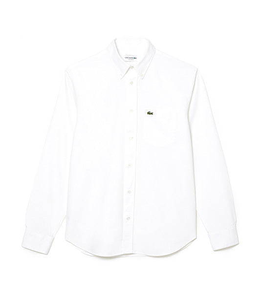 Short Sleeved Oxford Cotton Shirt White