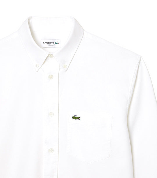 Short Sleeved Oxford Cotton Shirt White