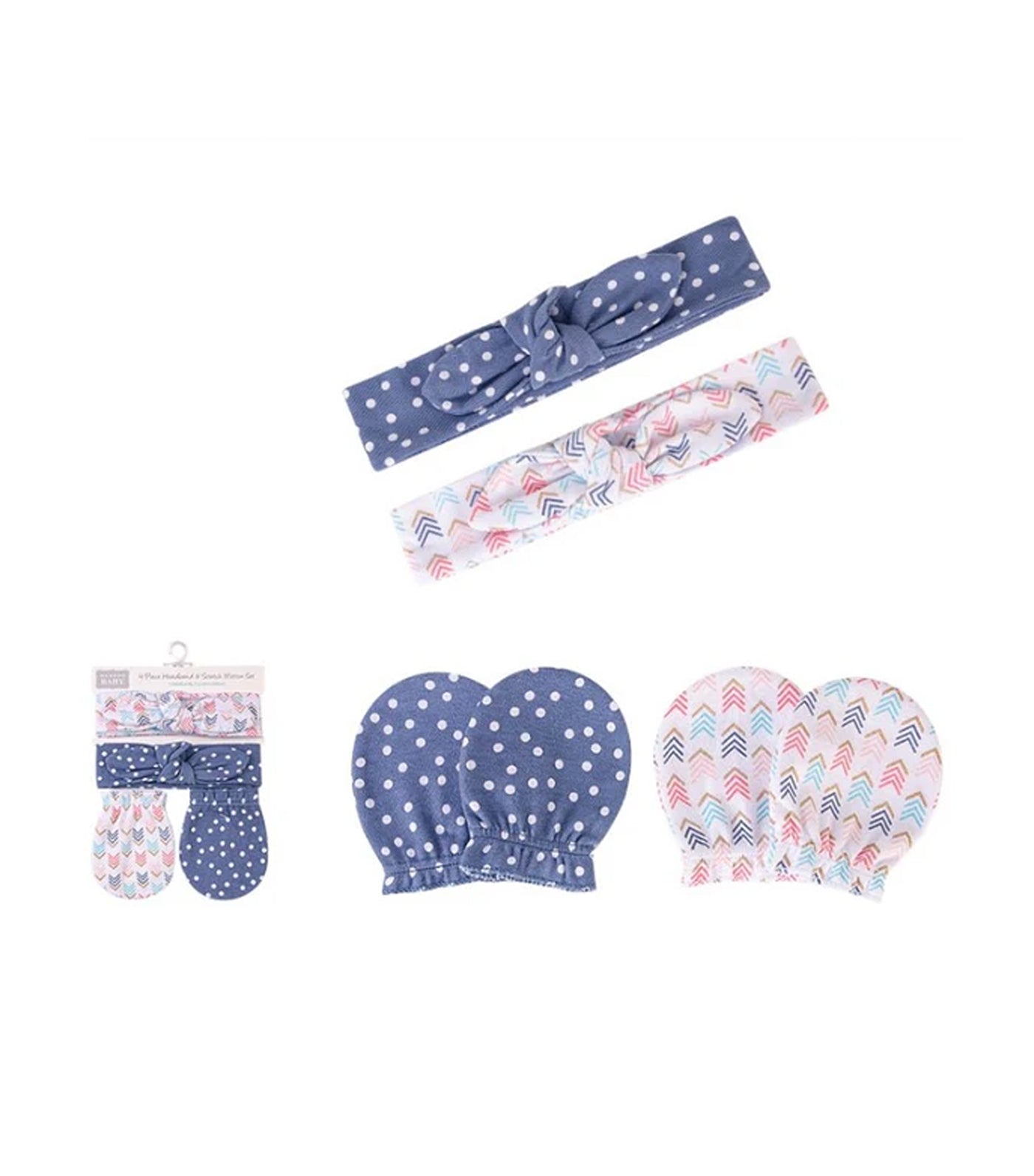 4pc. Headband & Mittens Set