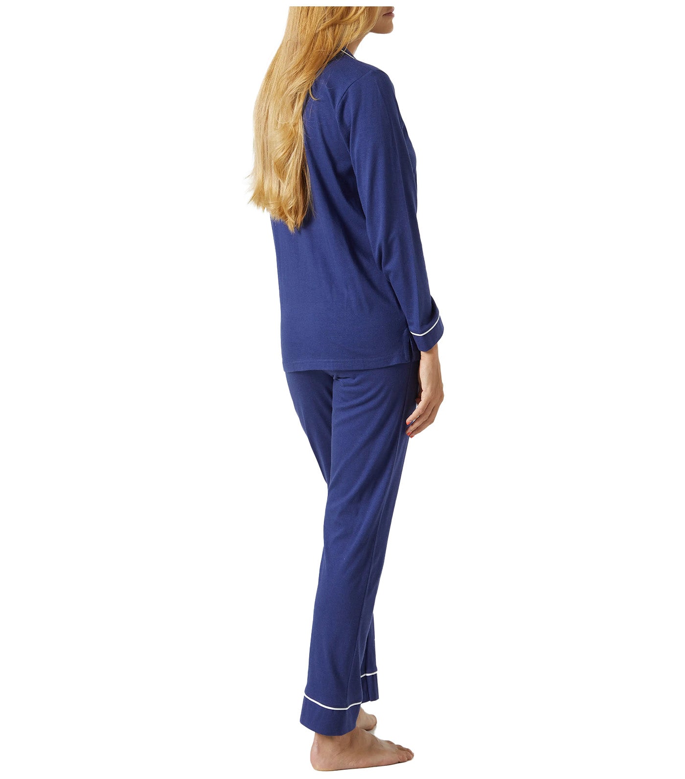 Long Sleeve Pajama Set Navy