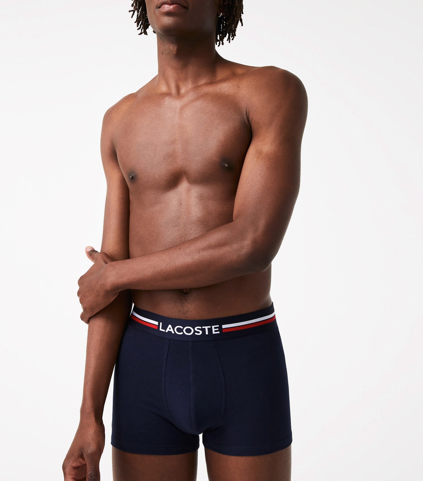 Pack of 3 Iconic Boxer Briefs With Three-Tone Waistband Navy Blue/Silver Chine-Re