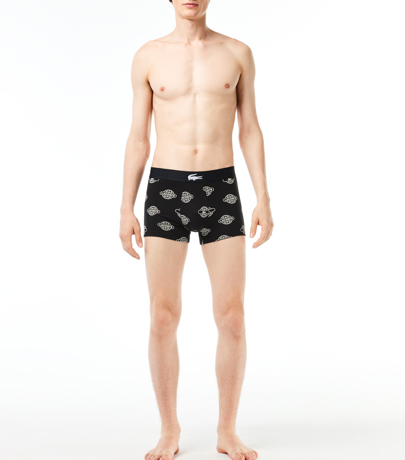 Cotton Jersey Print Trunks Black/White