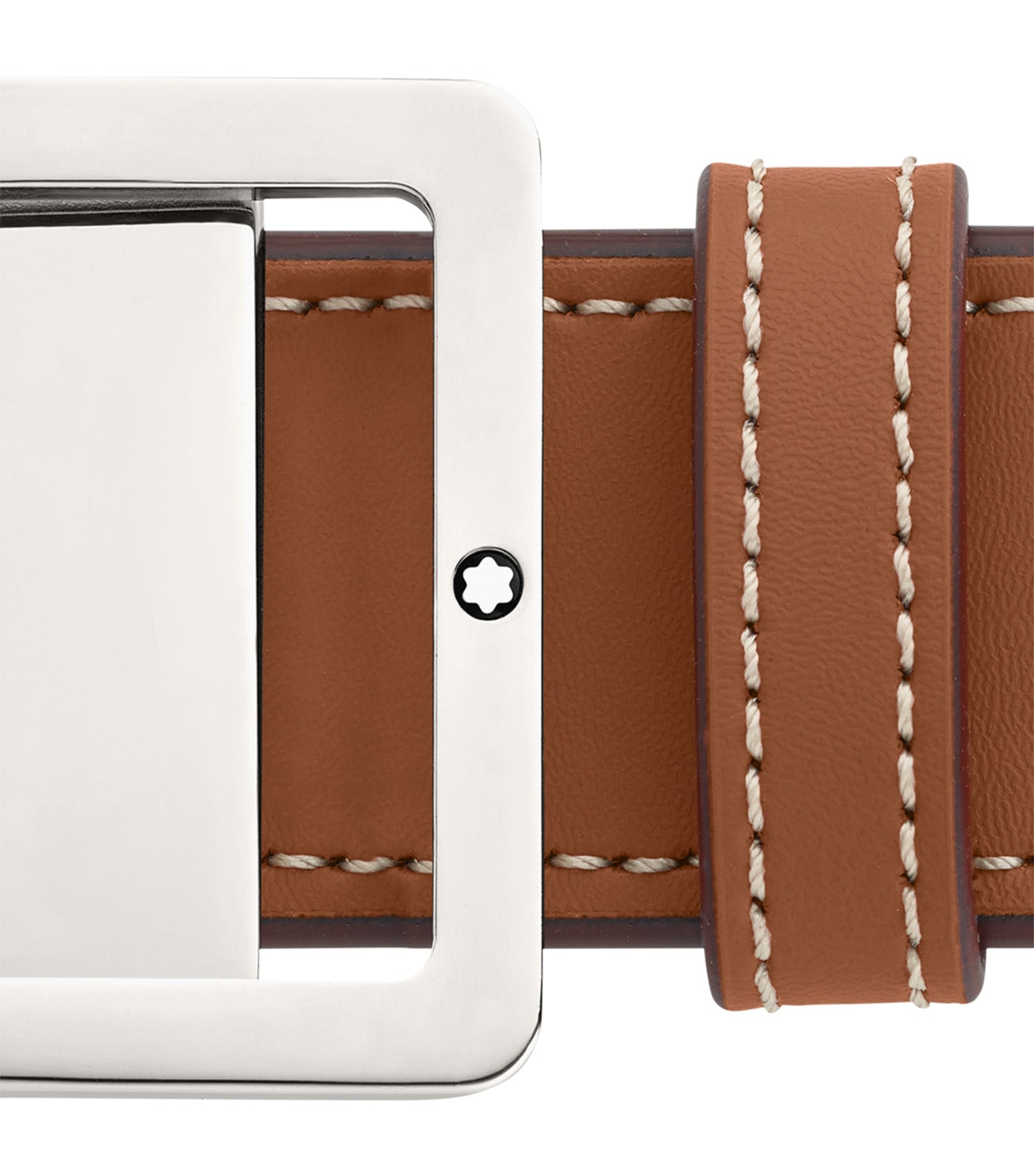 35mm Reversible Leather Belt Tan/Gray