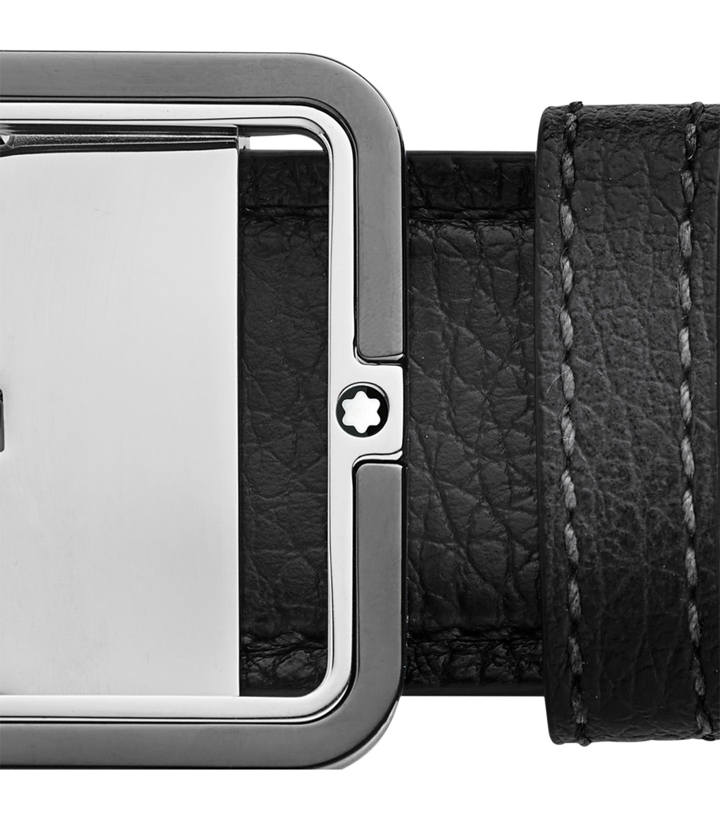 35mm Leather Belt Gray