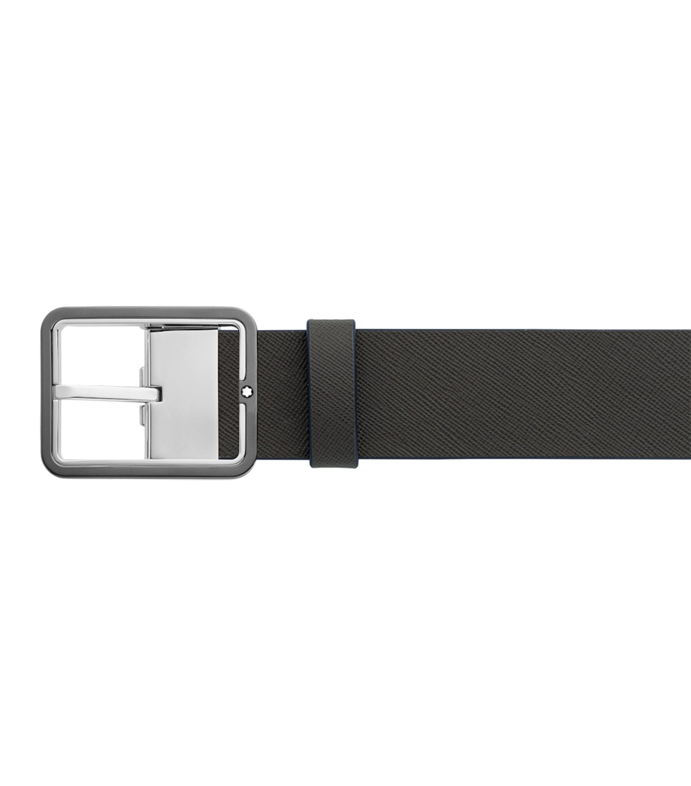 35mm Reversible Leather Belt Blue/Gray