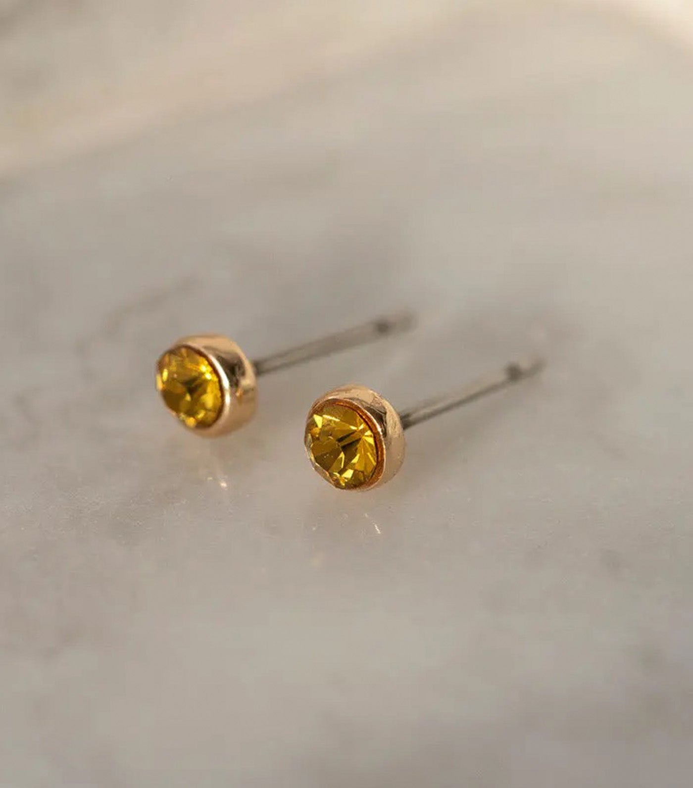 Amelia Crystal Mini Stud Earrings Green