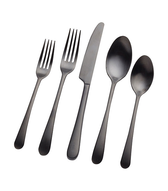 Pottery Barn 5-Piece Mason Flatware - Gunmetal