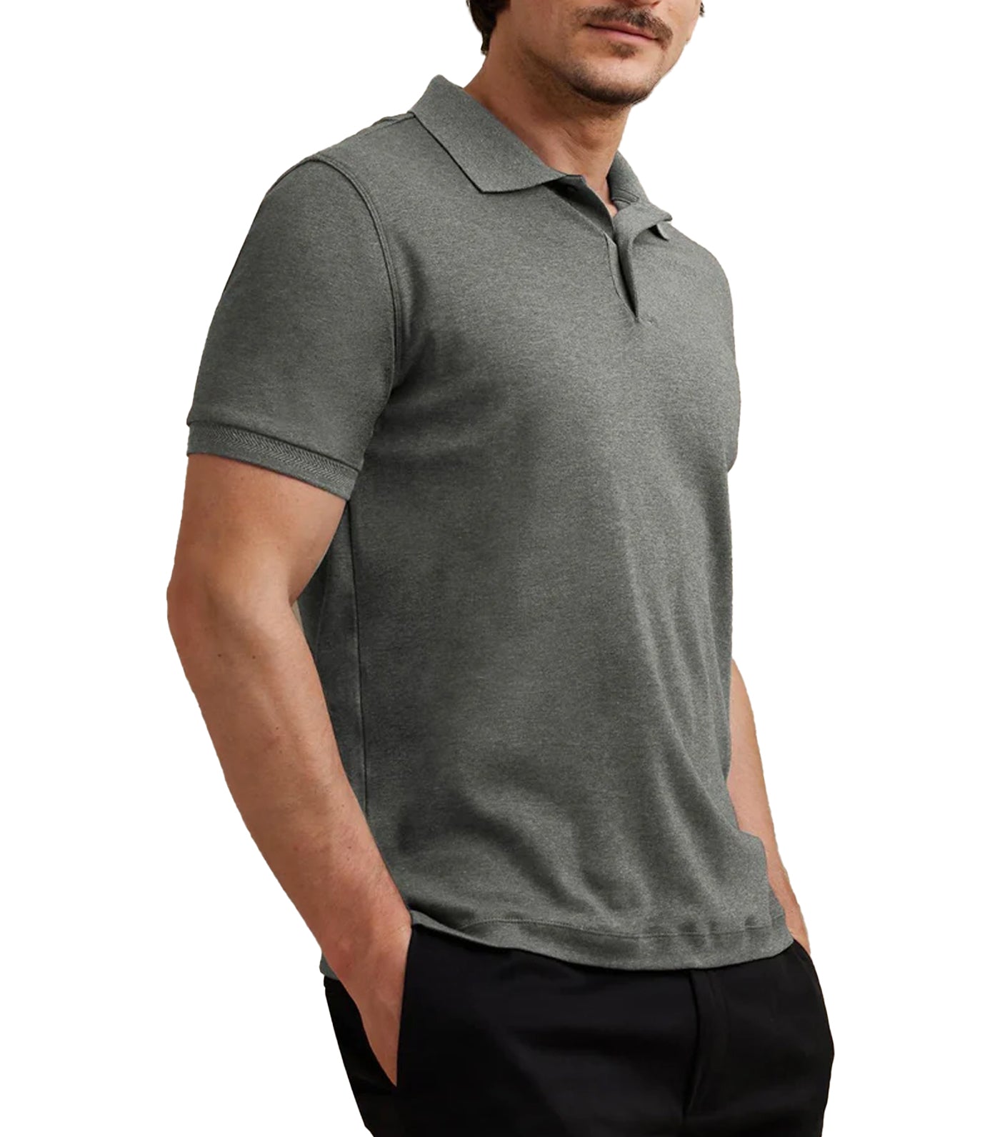 Luxury-Touch Polo Gray