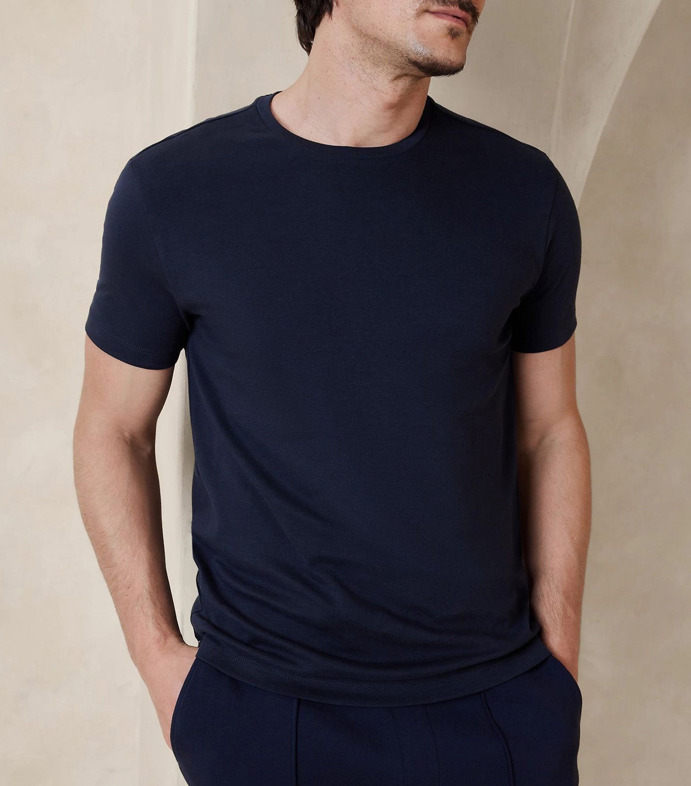 Luxury-Touch T-Shirt Navy