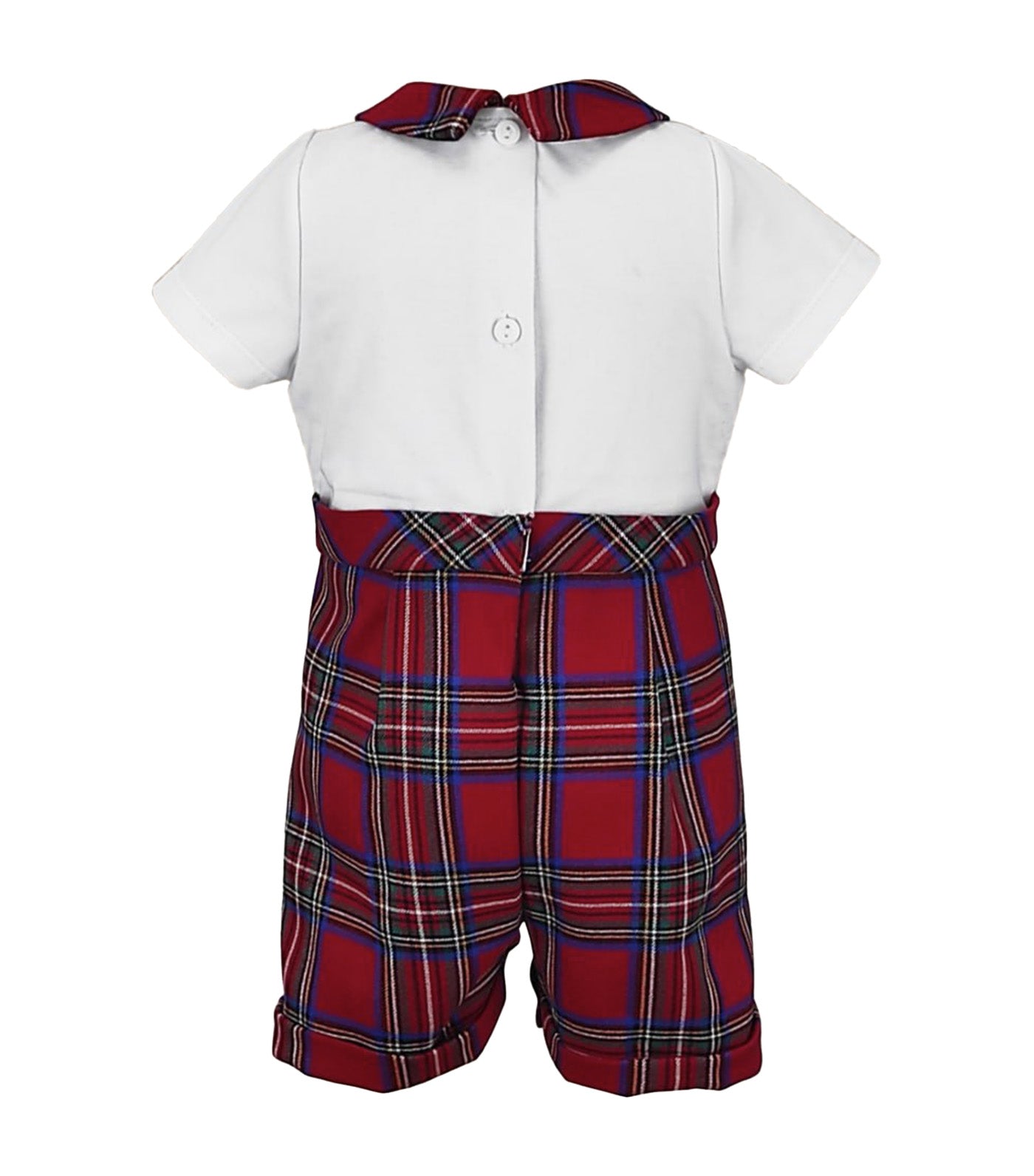 Dennis Baby Boys Checkered Romper Red