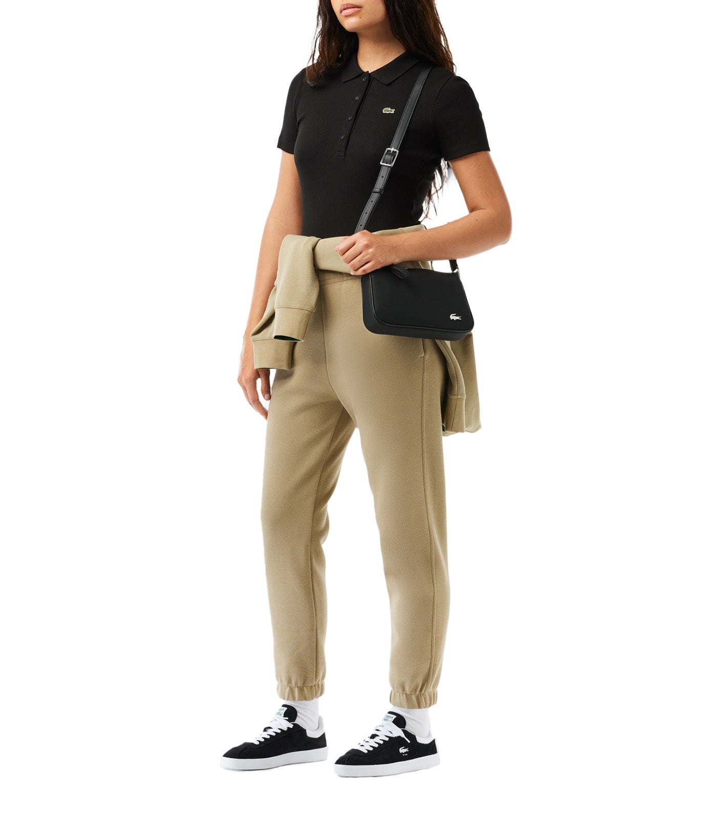 Women’s Lacoste Organic Cotton Polo Shirt Black