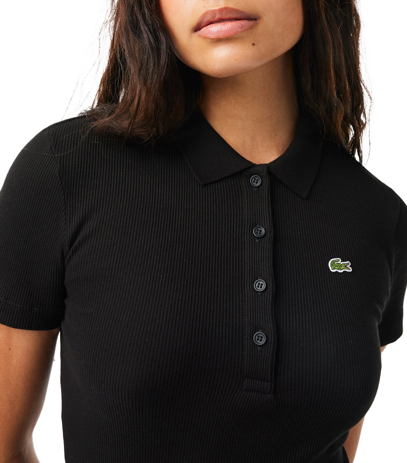 Women’s Lacoste Organic Cotton Polo Shirt Black