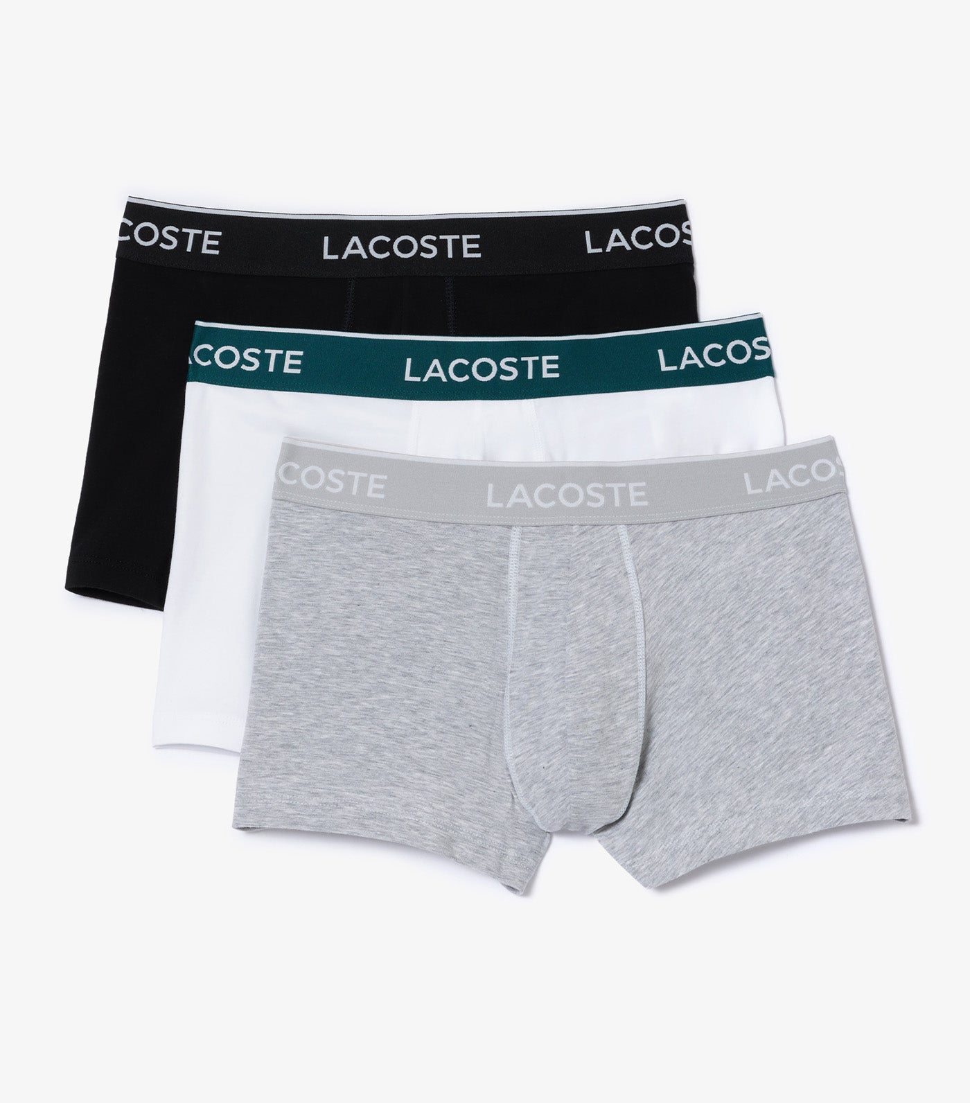 Pack of 3 Casual Black Boxer Briefs Black/White-Silver Chine