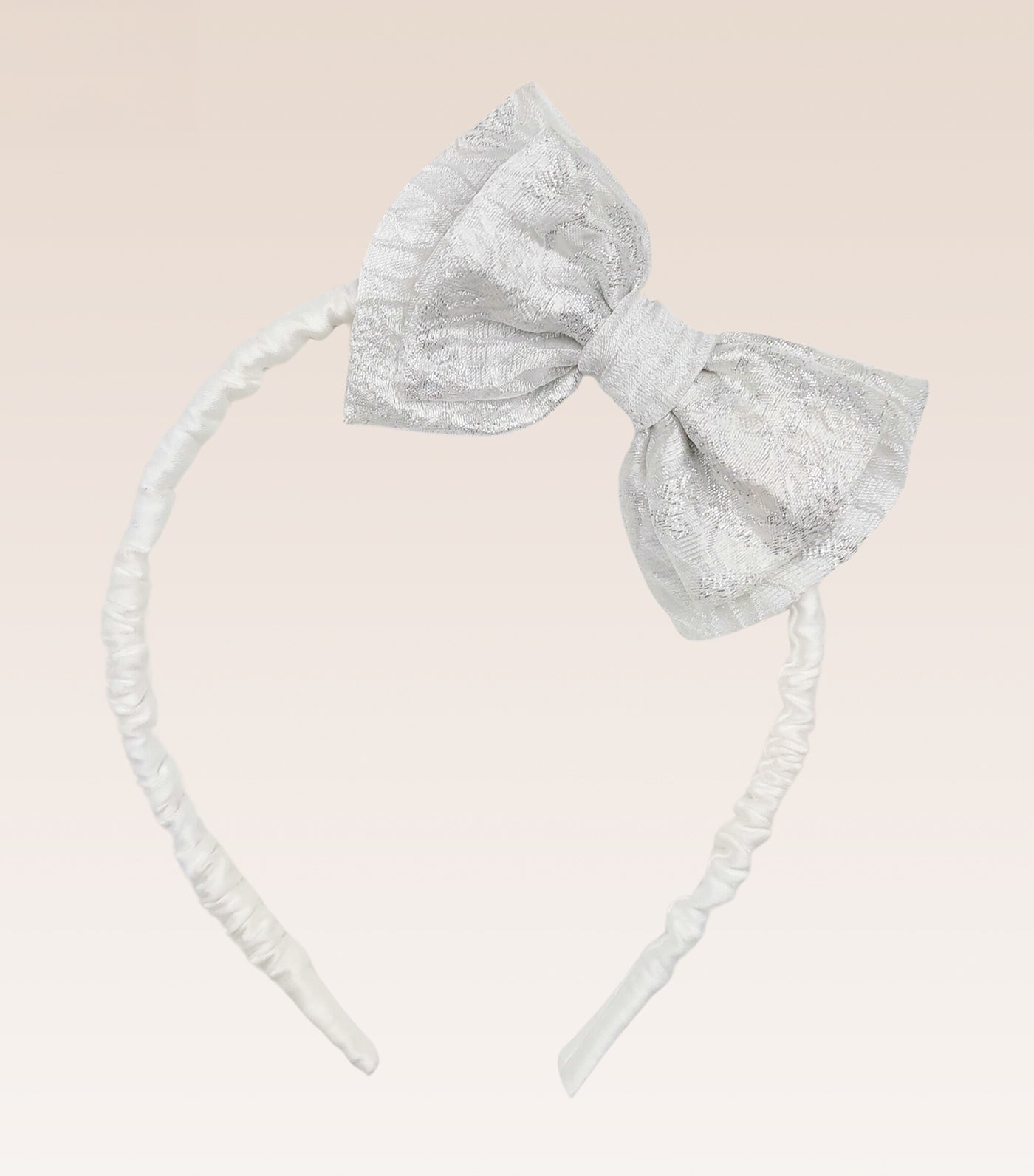 Georgette Baby Girls Silver Jacquard Party Dress with Tulle Underlay Skirt