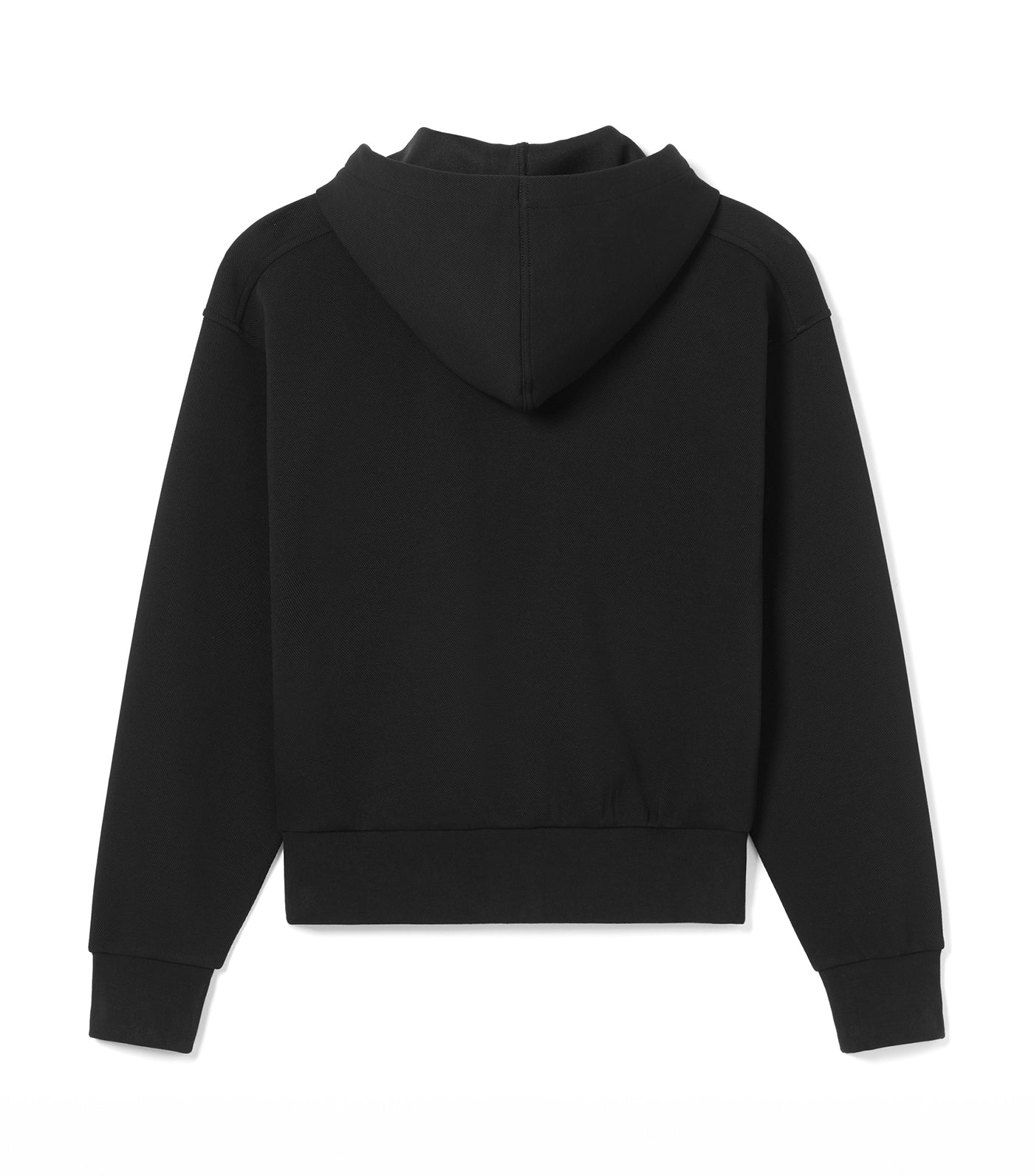 Printed Cotton Piqué Zipped Sweatshirt Black