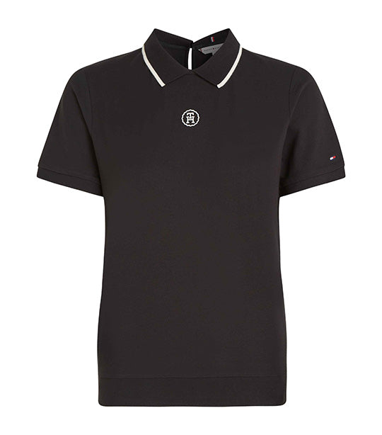 Women's IM Regular Crew Neck Polo Black