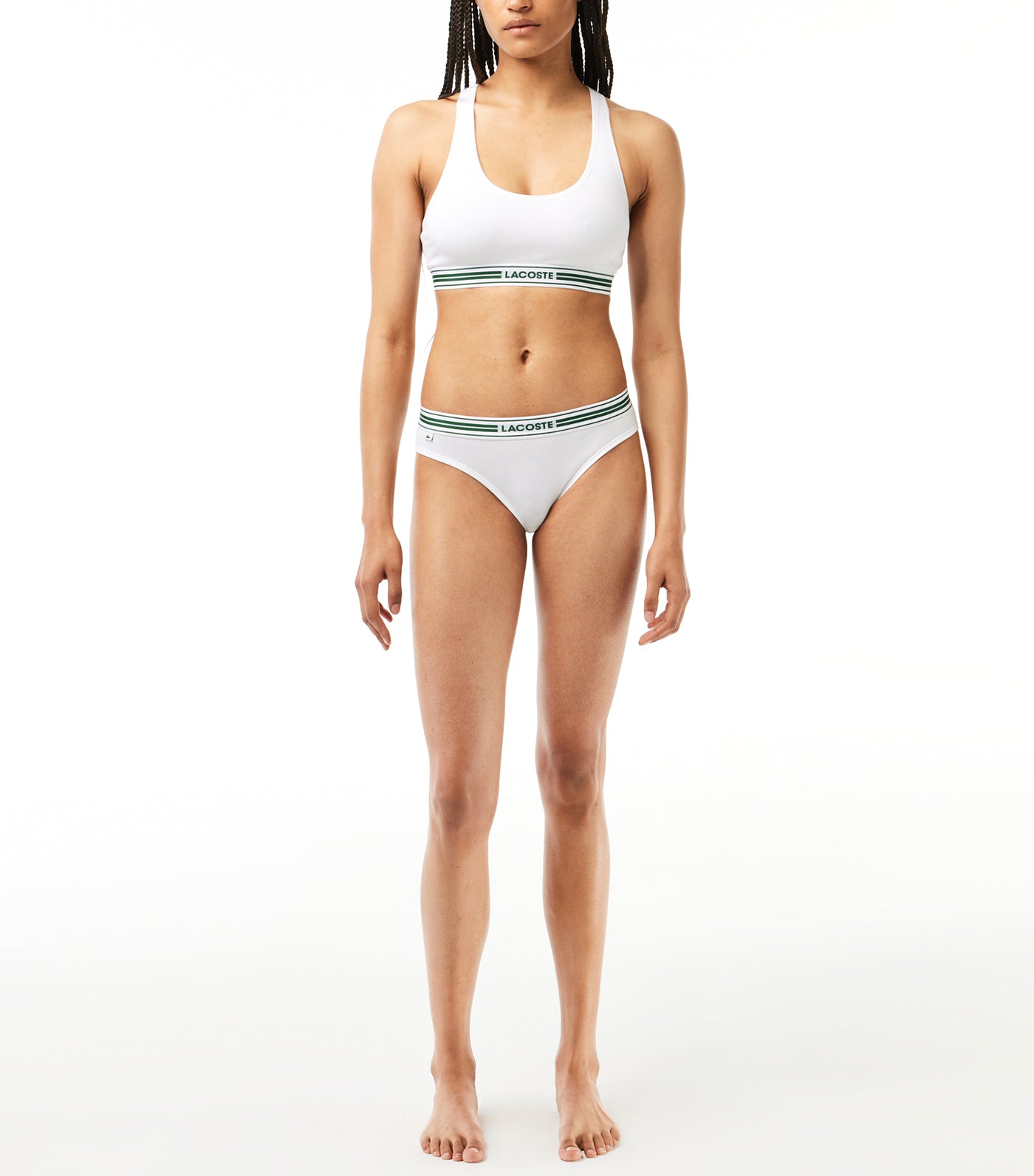 Contrast Waist Stretch Cotton Brief White