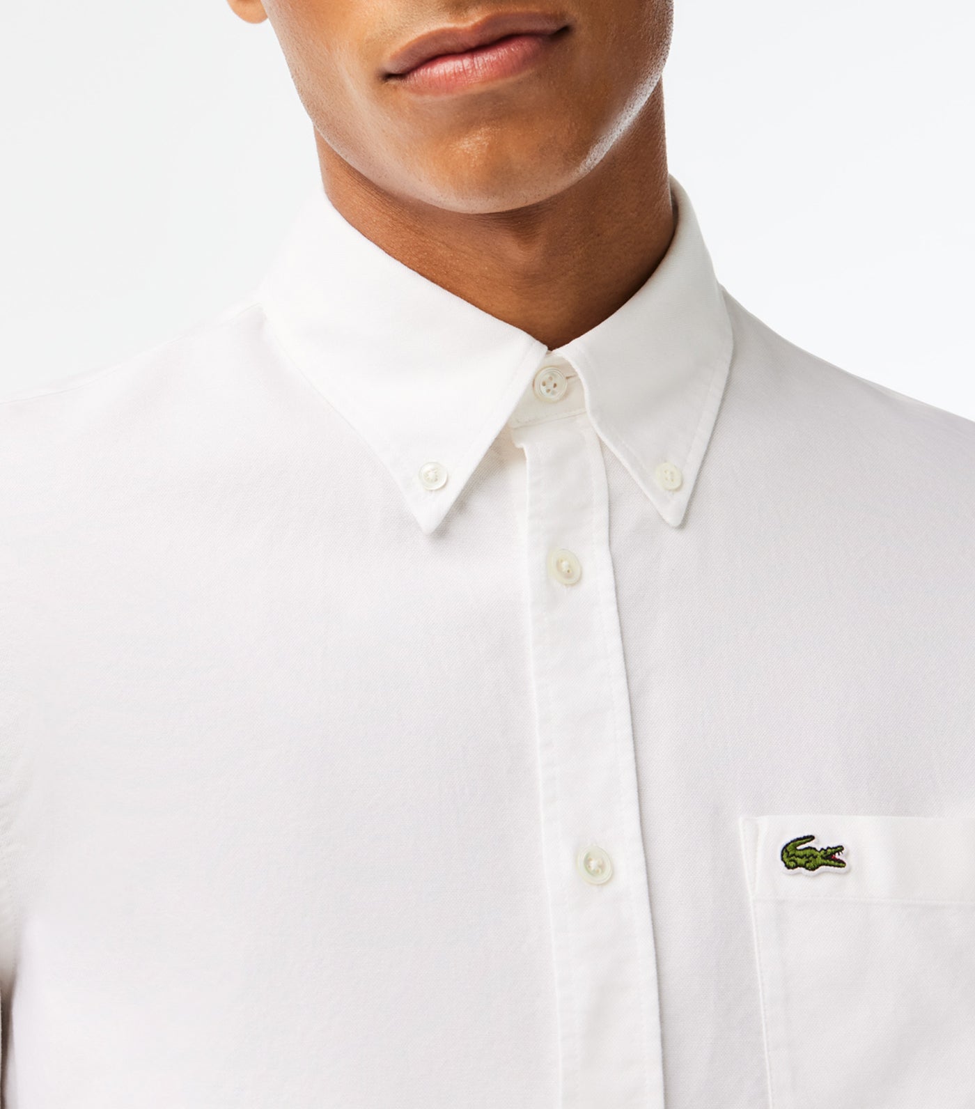 Long Sleeved Oxford Cotton Shirt White