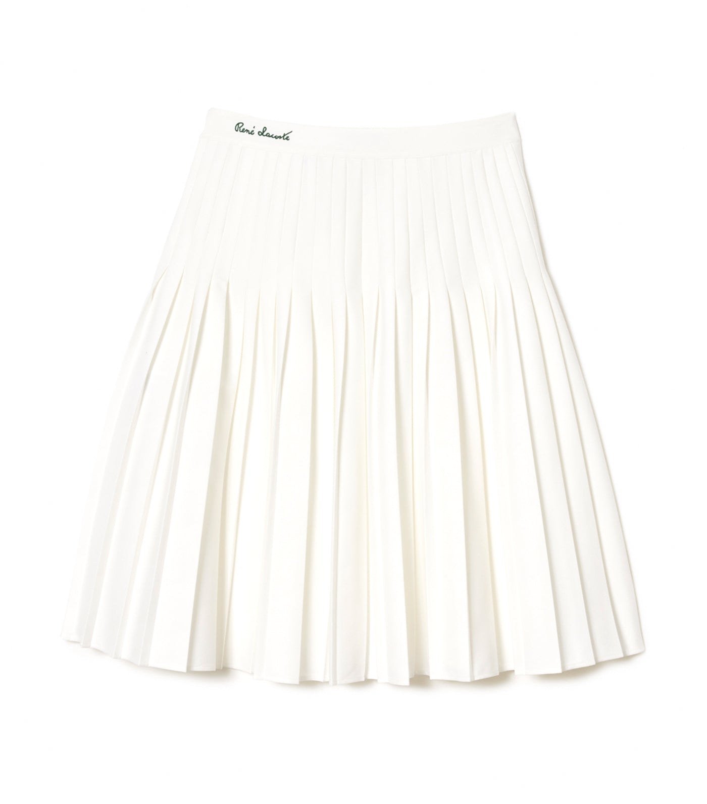 Short Pleated Twill Skirt Flour