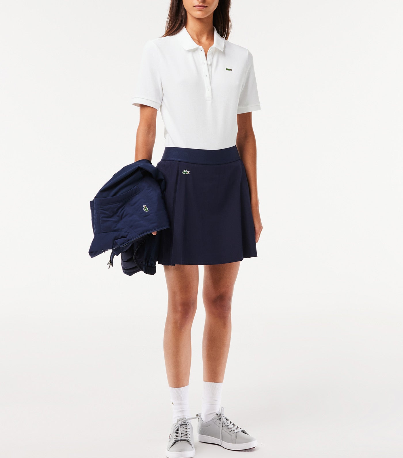 Women's SPORT Slim Fit Organic Cotton Golf Polo Shirt White/White