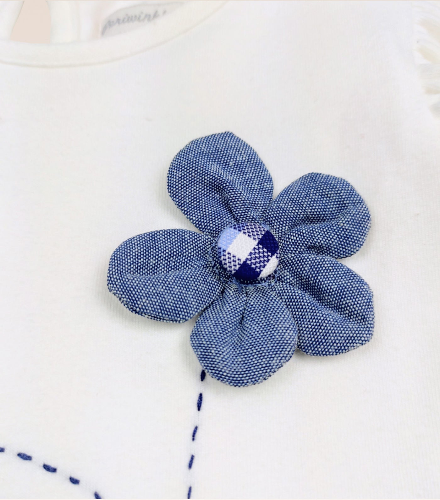 Candice Baby Girls Top and Checkered Shorts Set with Headband