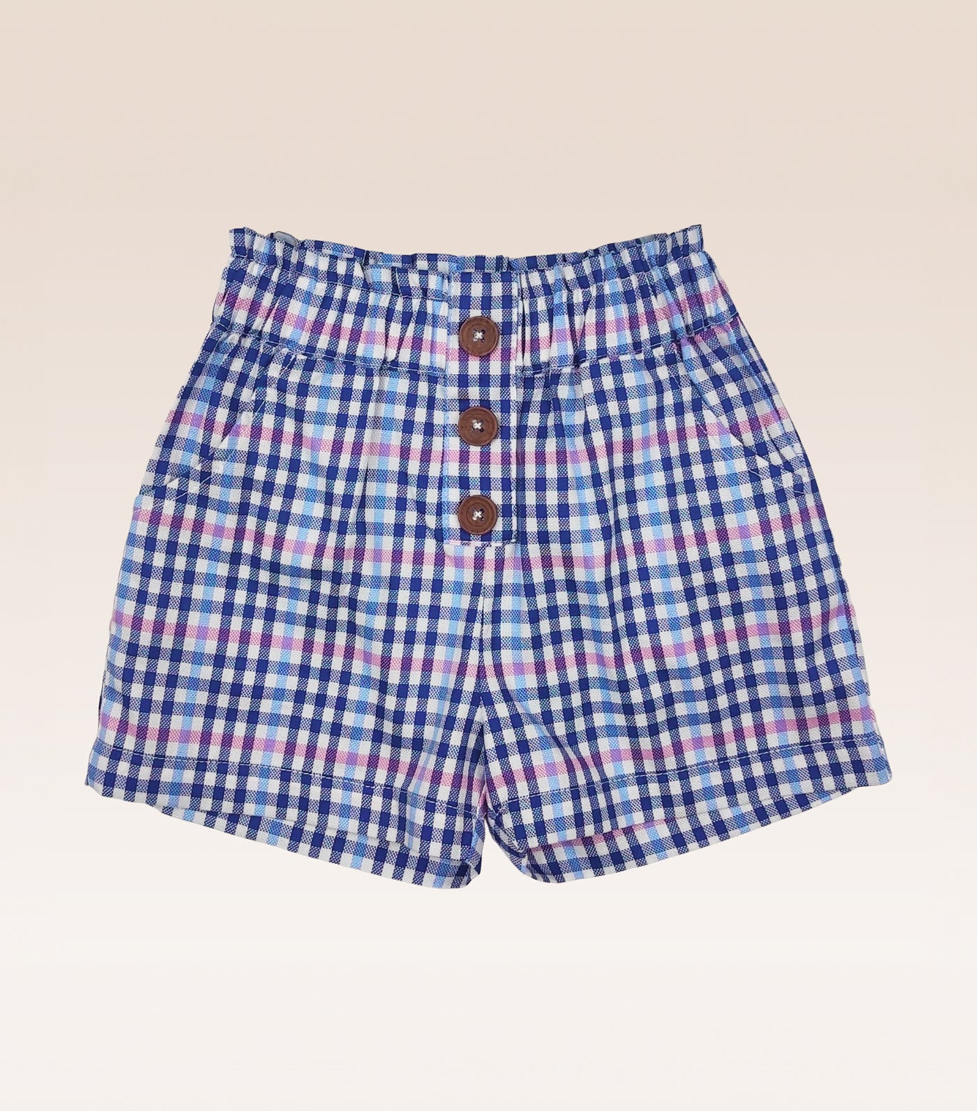 Candice Baby Girls Top and Checkered Shorts Set with Headband