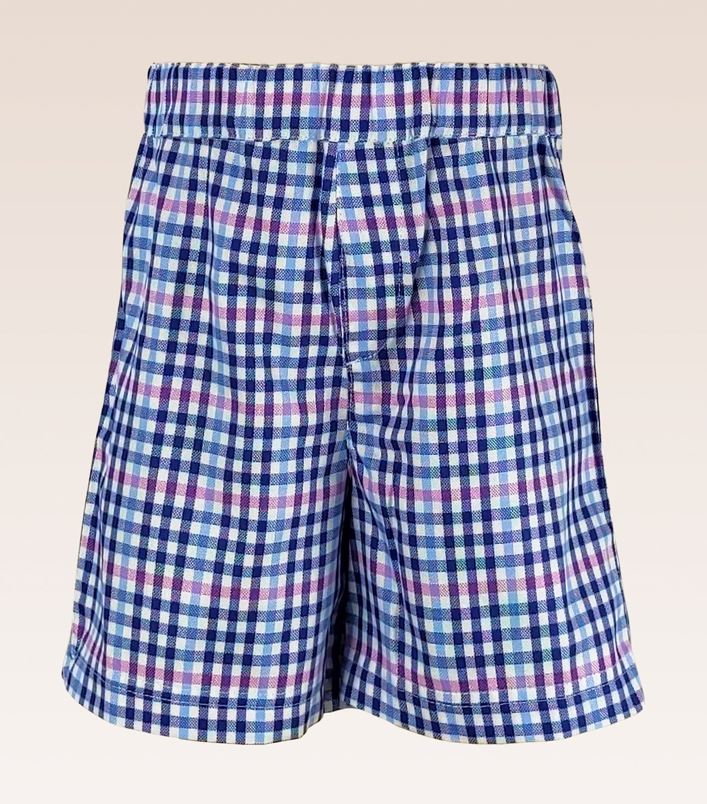 Caleb Boys Polo Shirt Chambray and Blue Checks Shorts