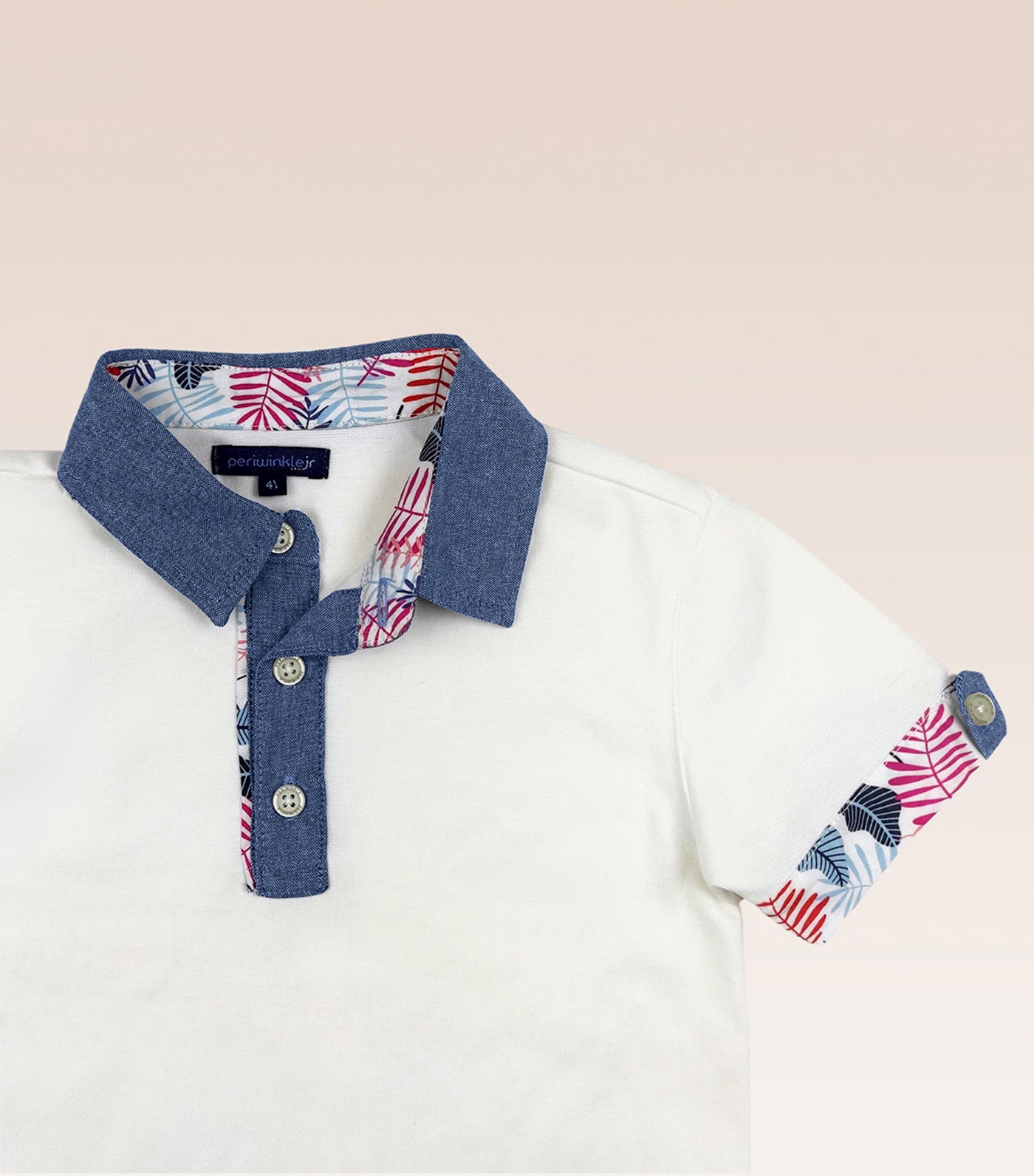 Brian Boys Polo Chambray and Printed Shorts Set