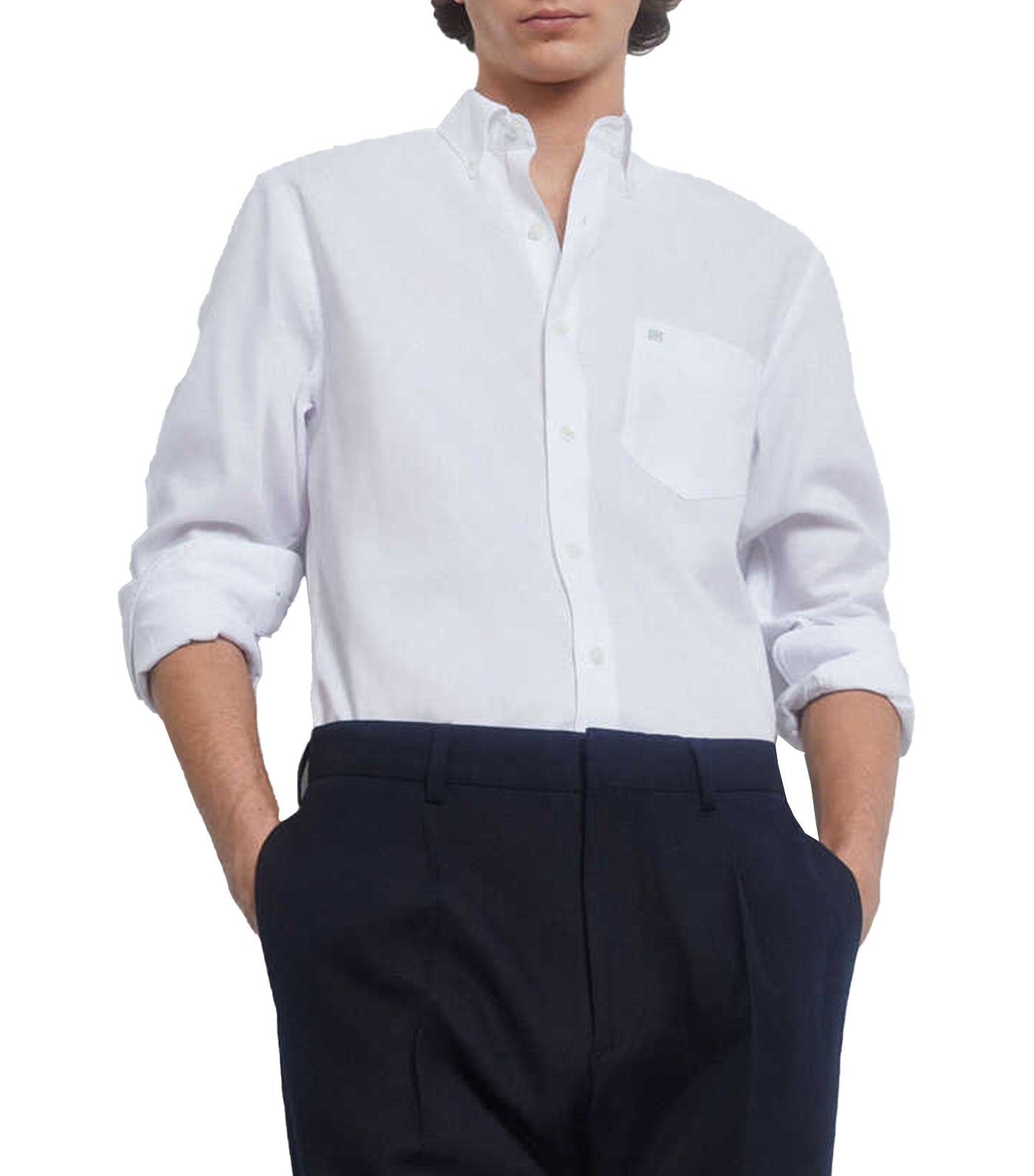 Plain Non Iron Oxford Shirt White