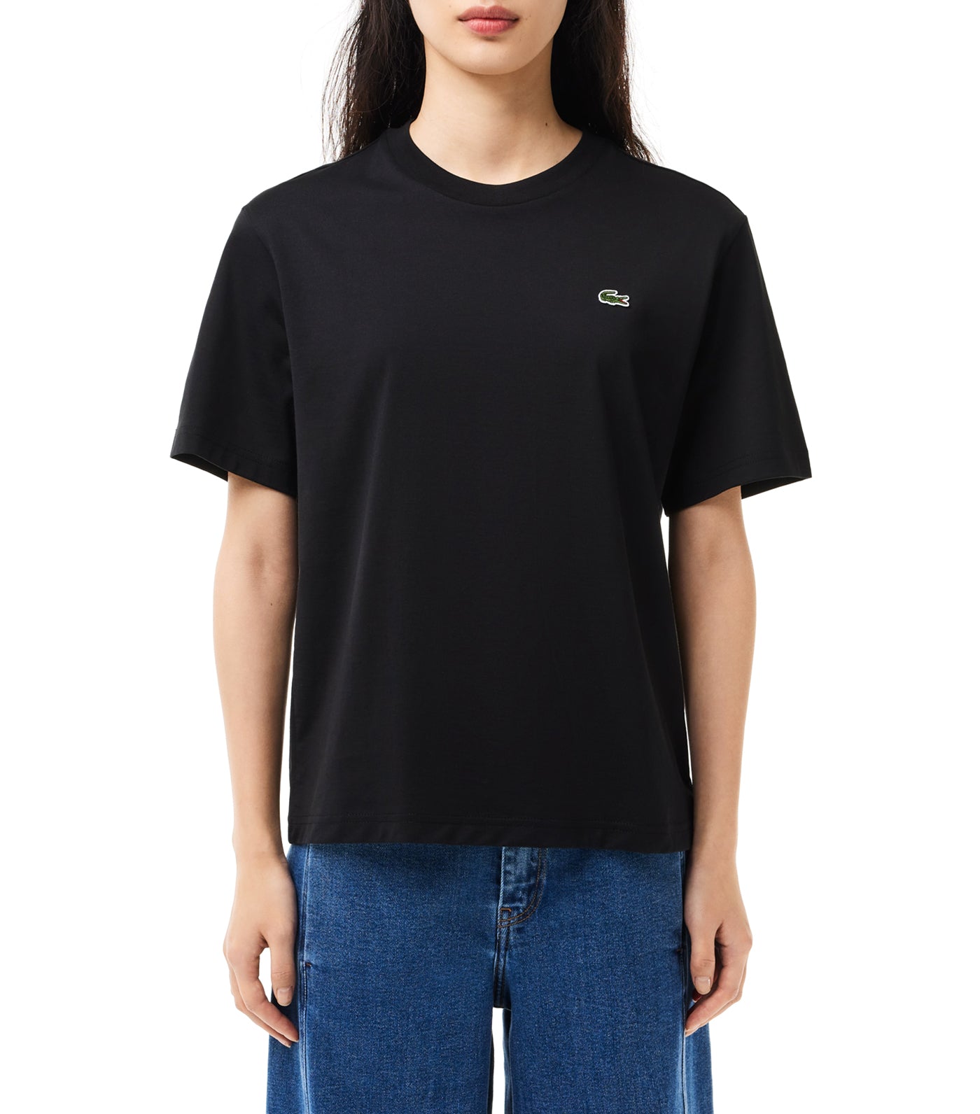 Relaxed Fit Lightweight Cotton Pima Jersey T-Shirt Black