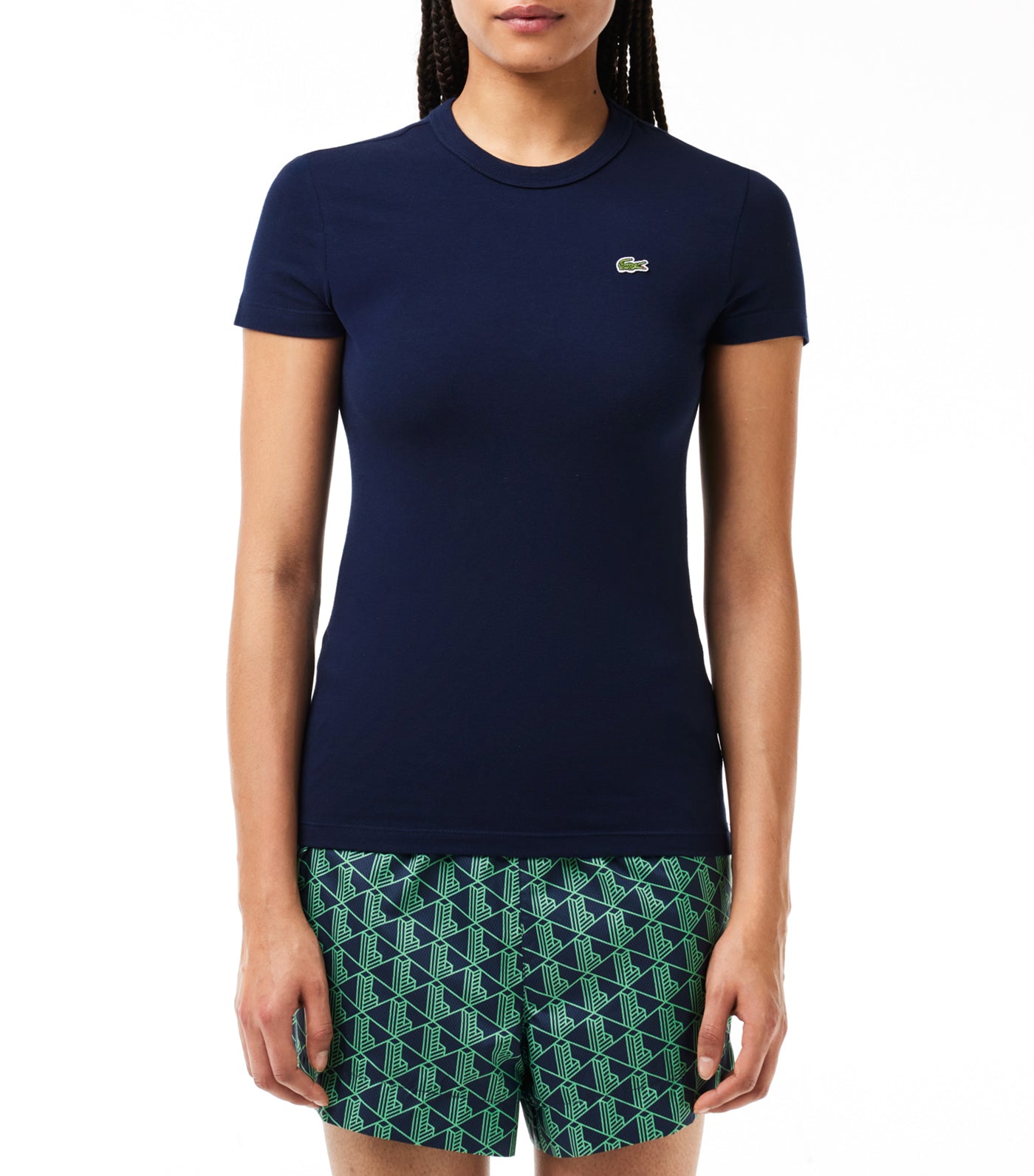 Slim Fit Stretch Jersey T-Shirt Navy Blue