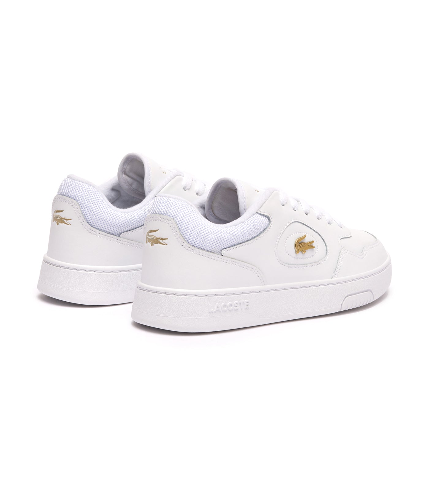 Women's Lineset Leather Trainers  White/Gold