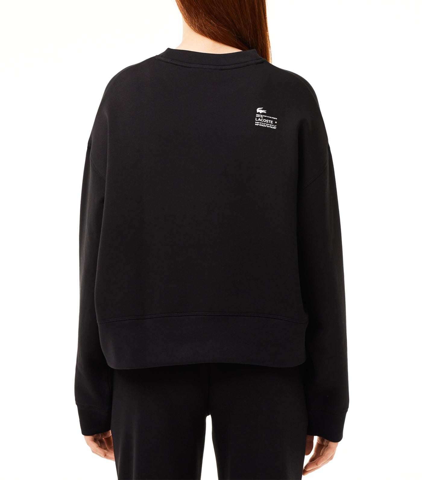 Women’s Lacoste Print Back Sweatshirt Black