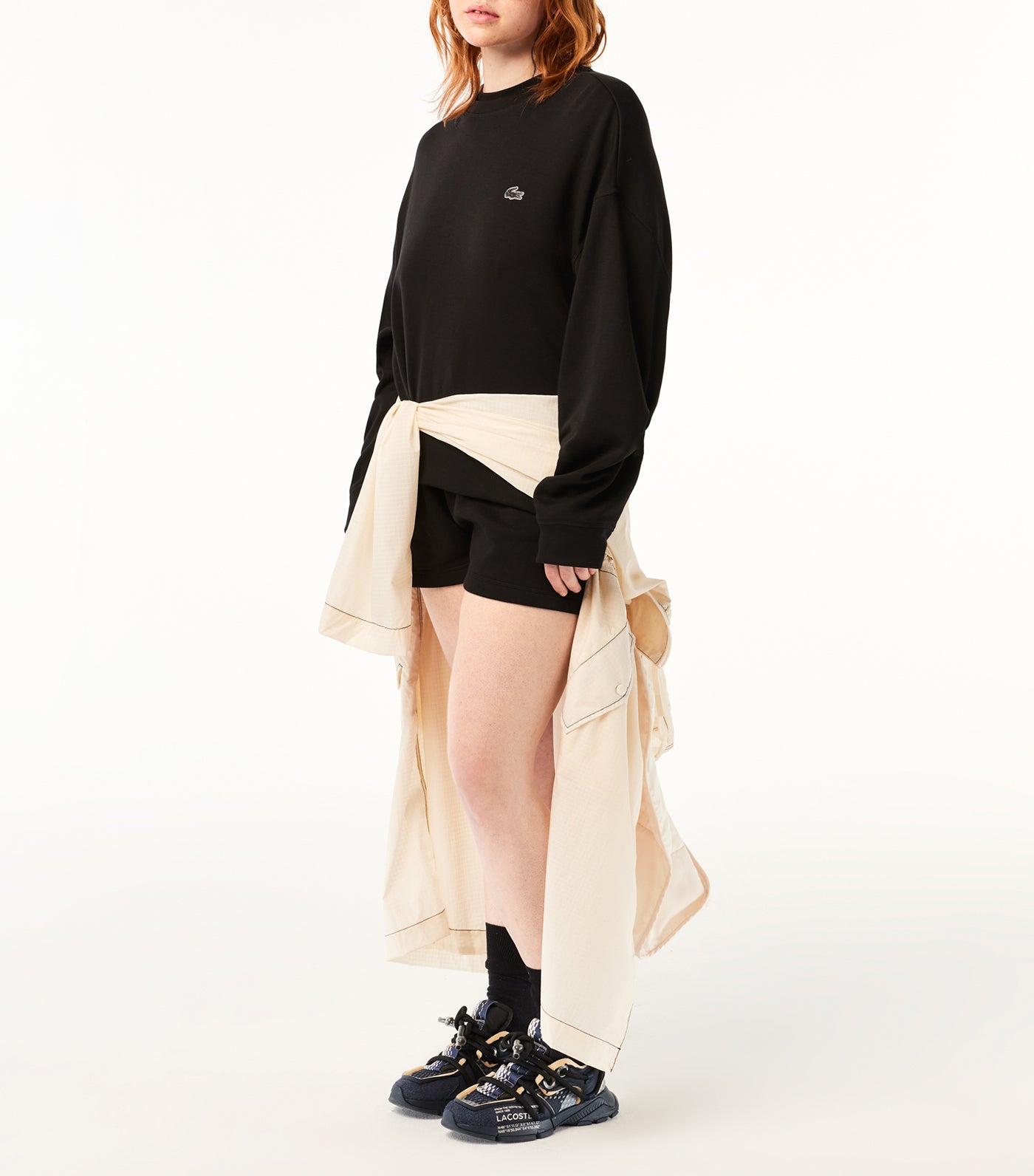 Women’s Lacoste Print Back Sweatshirt Black